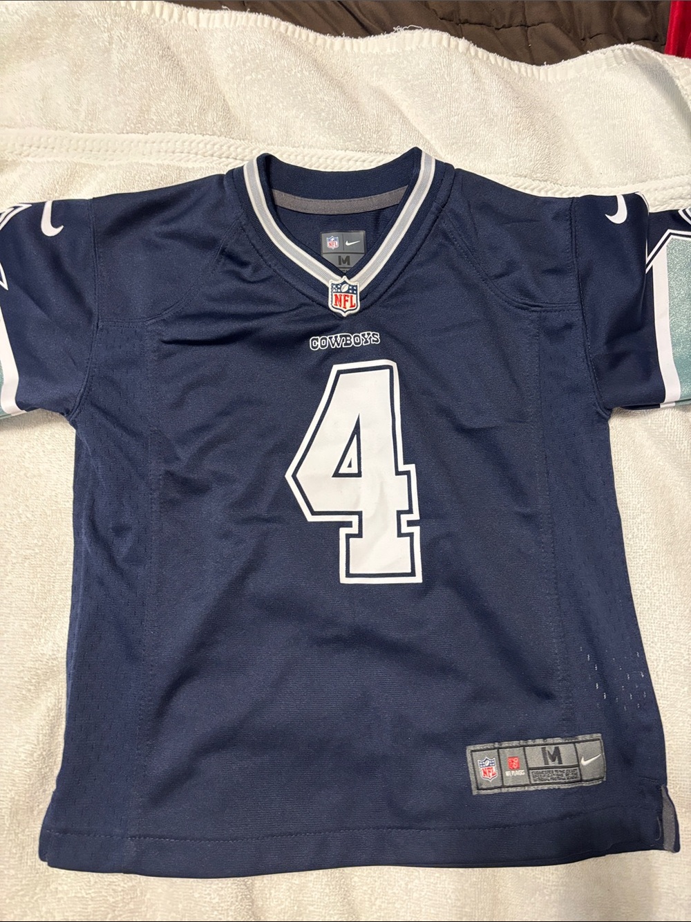 Nike Kids Navy & White Dallas Cowboy Football Jersey #4